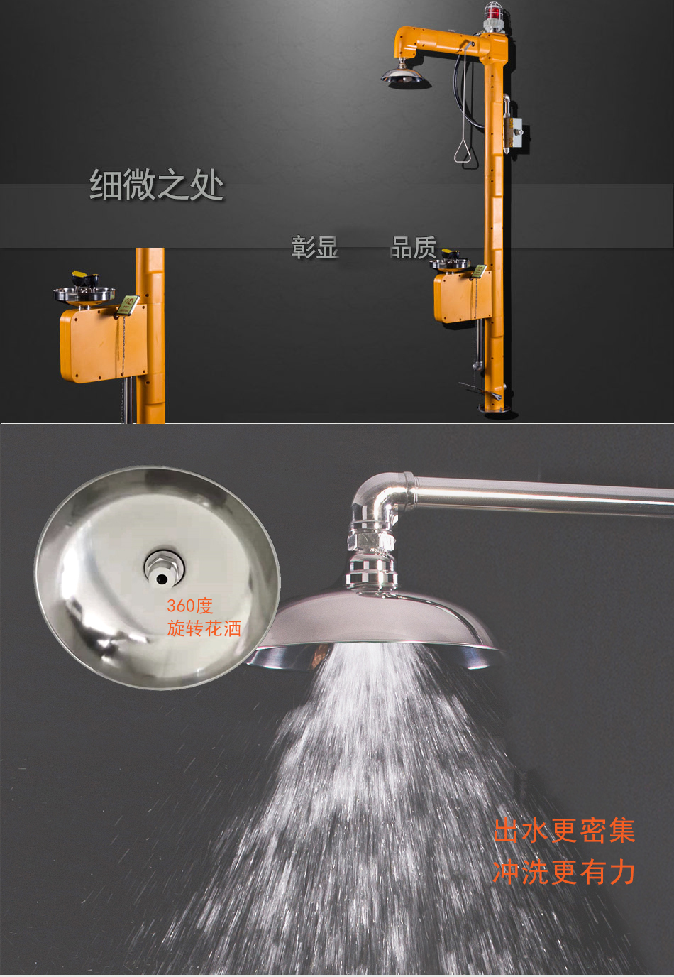 BH30-1062復合式電伴熱洗眼器黃 BH30-1062復合式電伴熱洗眼器黃
